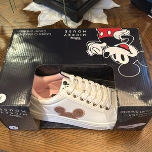 Disney Character Sneaker, Mickey Mouse rose gold, new in box, women’s size 7